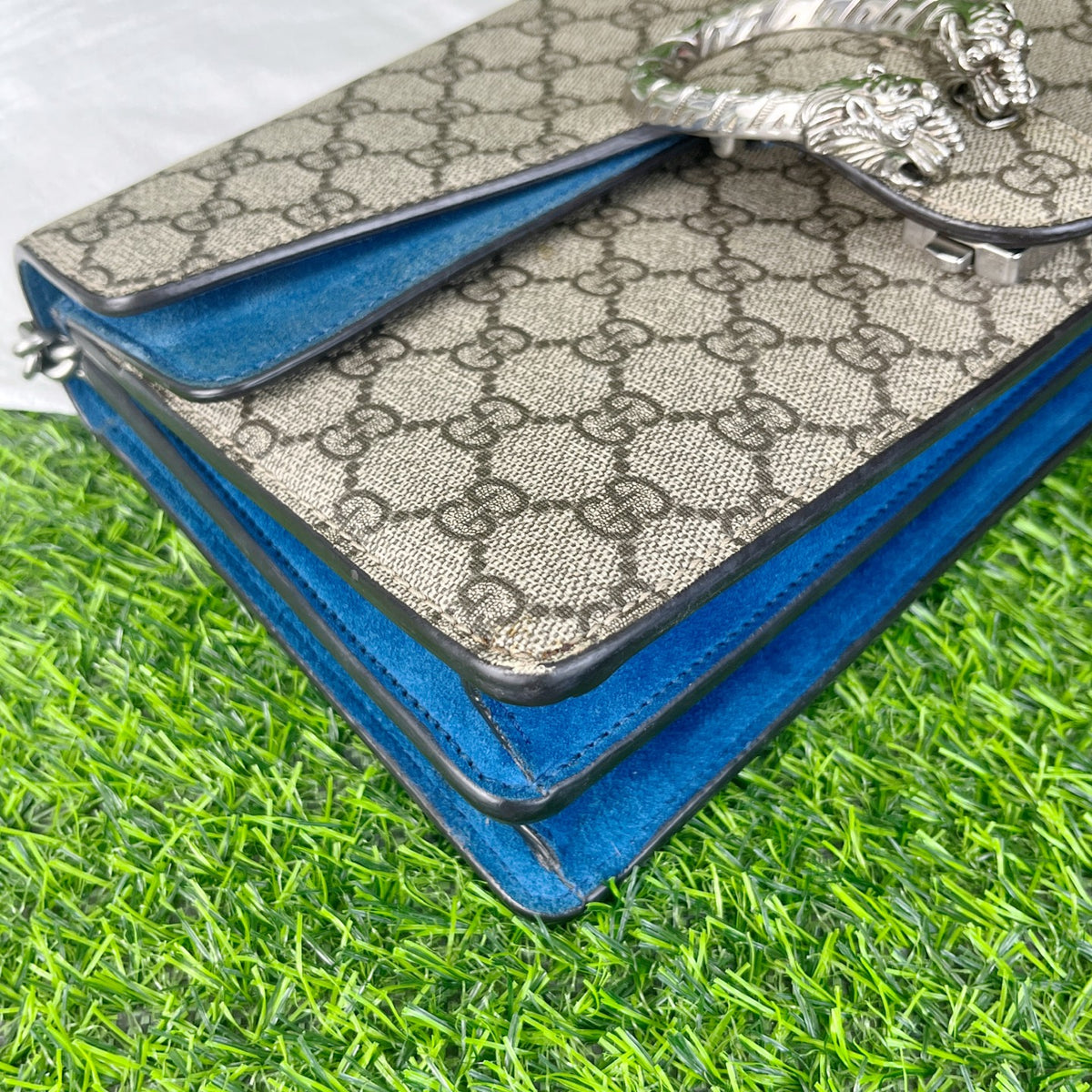 Gucci Dionysus Collection Alcantara Blue 28 cm (width) x 17 cm (height) x 9 cm (depth) 400249 KHNRN 9769
