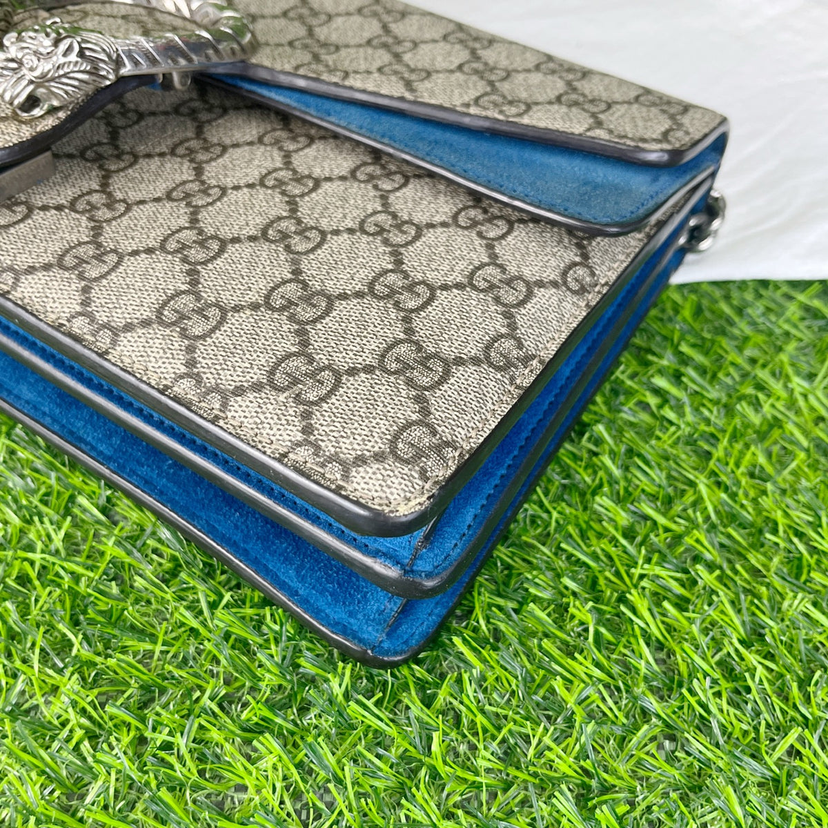 Gucci Dionysus Collection Alcantara Blue 28 cm (width) x 17 cm (height) x 9 cm (depth) 400249 KHNRN 9769