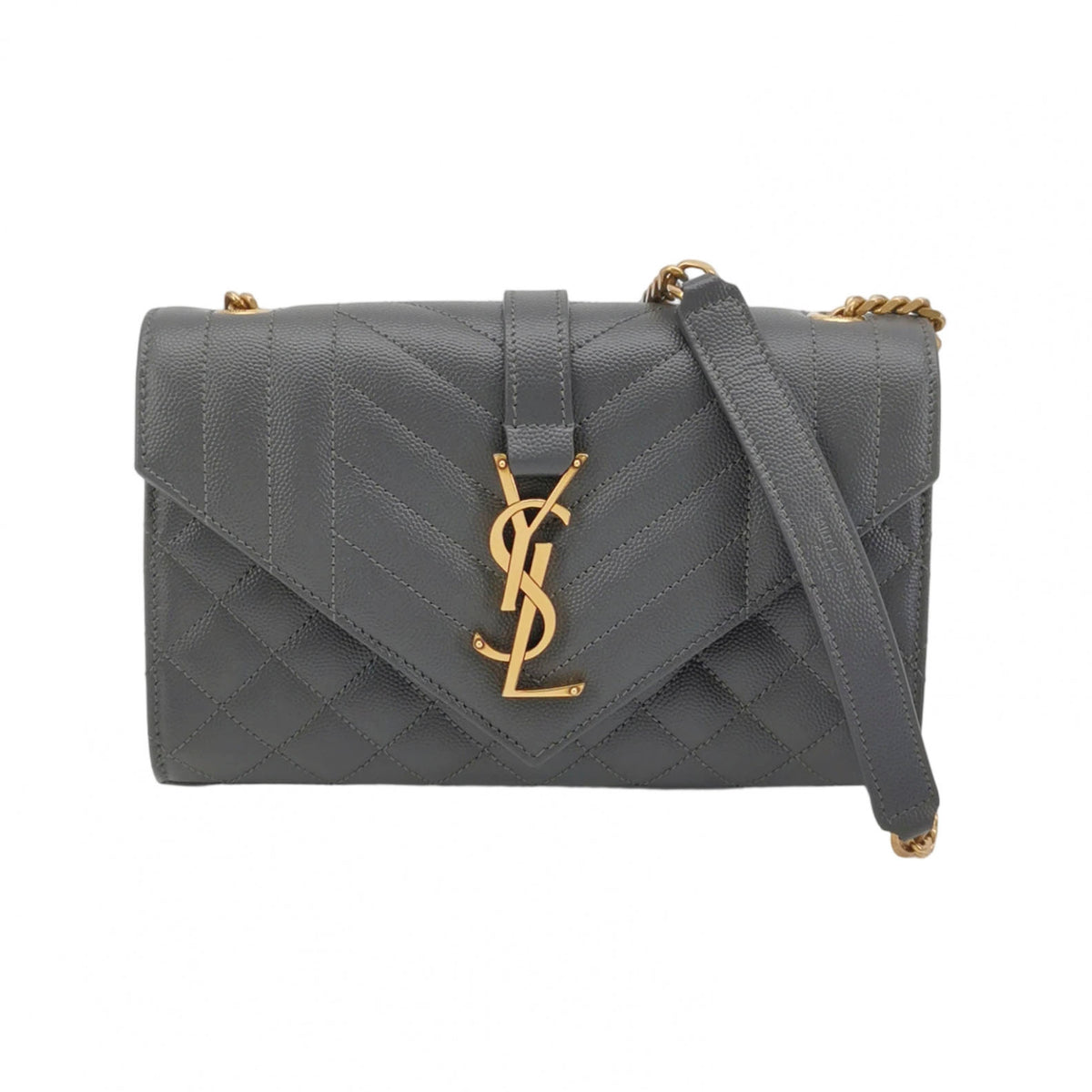 Saint laurent Monogram envelope bag Gray Shoulder Bag 22 x 13 x 6 centimeters 600195BOW911000