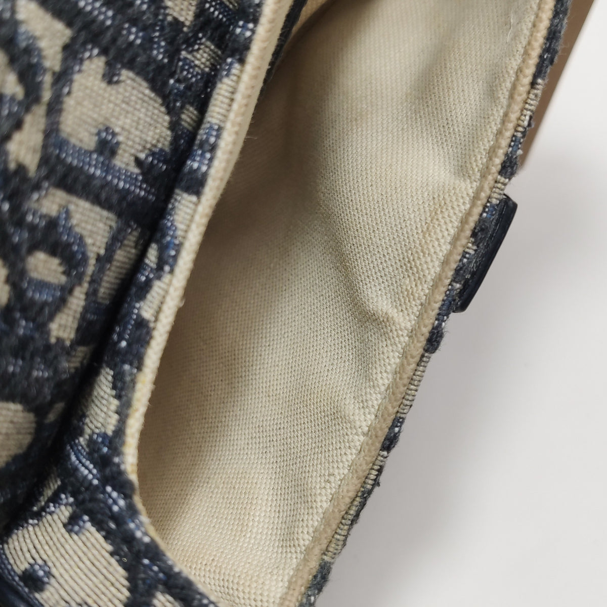Dior Canvas Blue Saddle Bag Length 18 cm, height 15 cm, thickness 5 cm. M0456CTZQ_M928