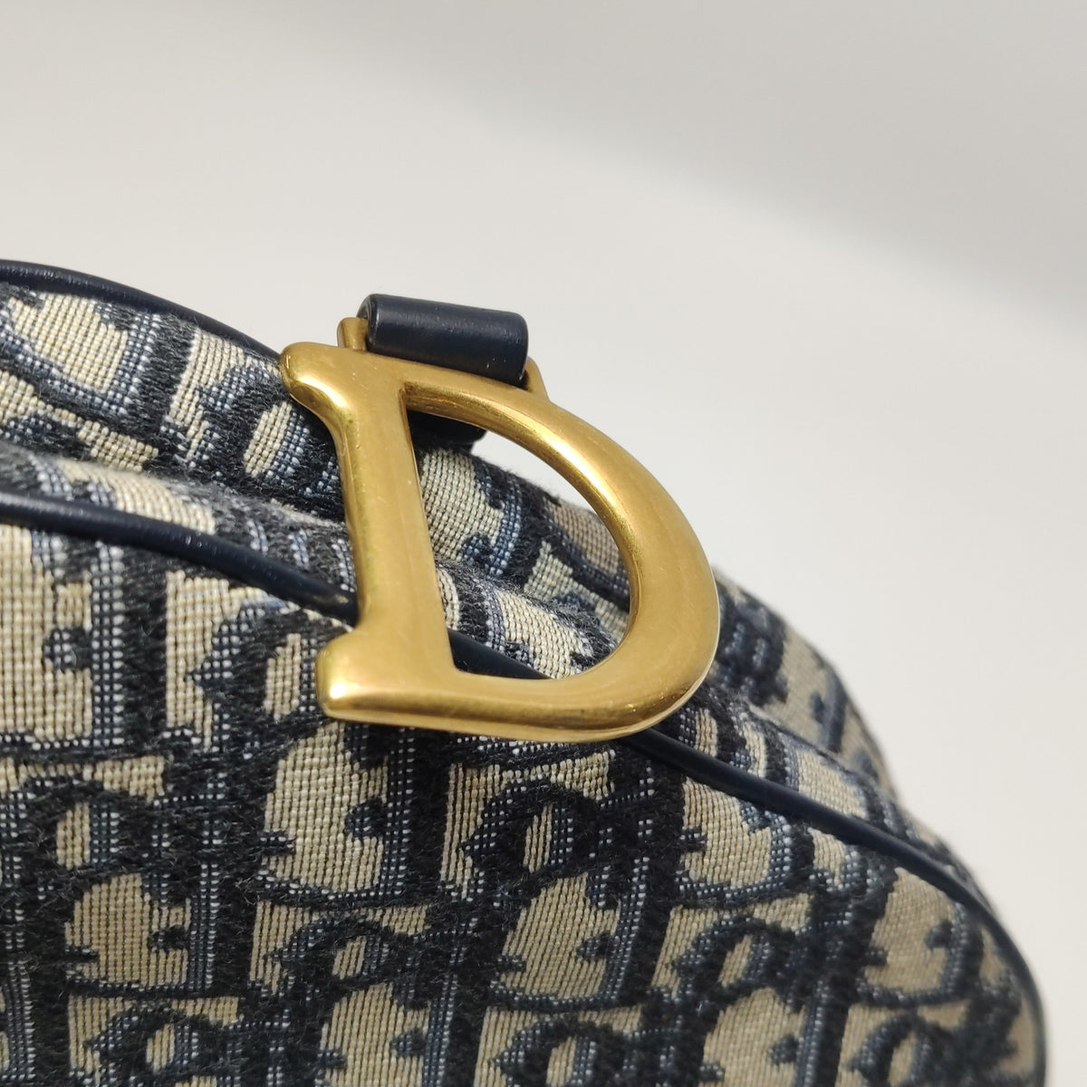 Dior Canvas Blue Saddle Bag Length 18 cm, height 15 cm, thickness 5 cm. M0456CTZQ_M928