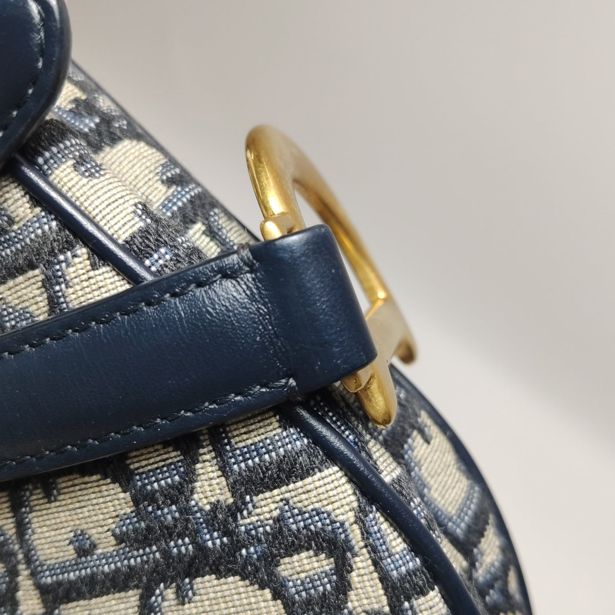 Dior Canvas Blue Saddle Bag Length 18 cm, height 15 cm, thickness 5 cm. M0456CTZQ_M928