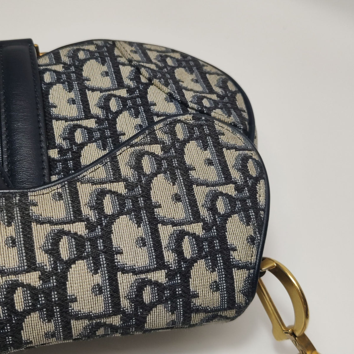 Dior Canvas Blue Saddle Bag Length 18 cm, height 15 cm, thickness 5 cm. M0456CTZQ_M928