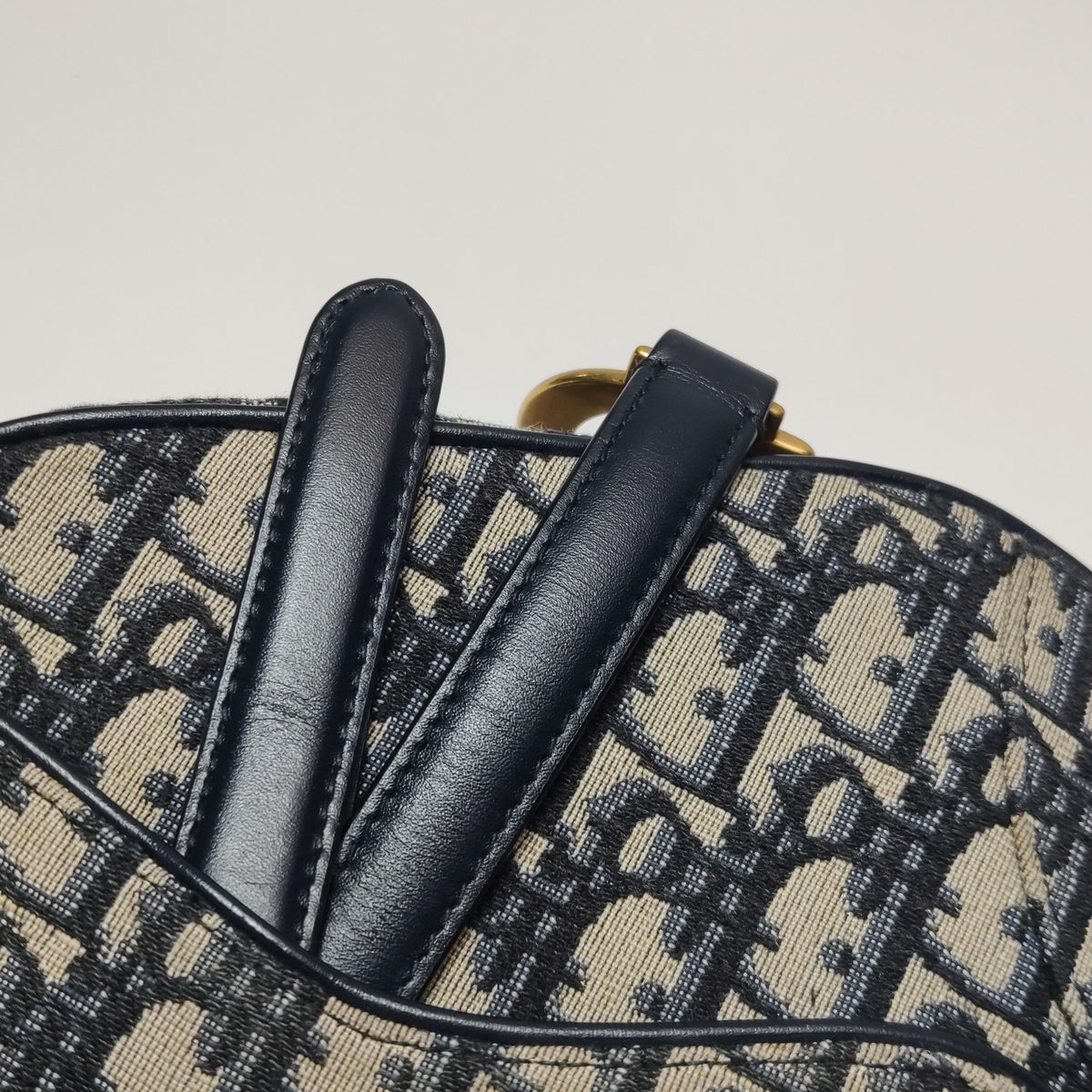 Dior Canvas Blue Saddle Bag Length 18 cm, height 15 cm, thickness 5 cm. M0456CTZQ_M928