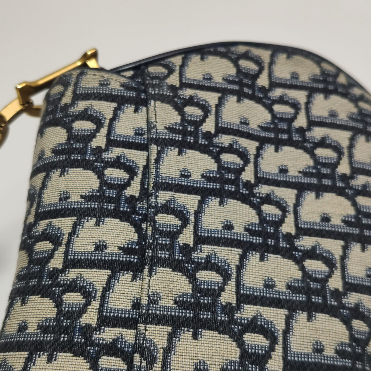 Dior Canvas Blue Saddle Bag Length 18 cm, height 15 cm, thickness 5 cm. M0456CTZQ_M928