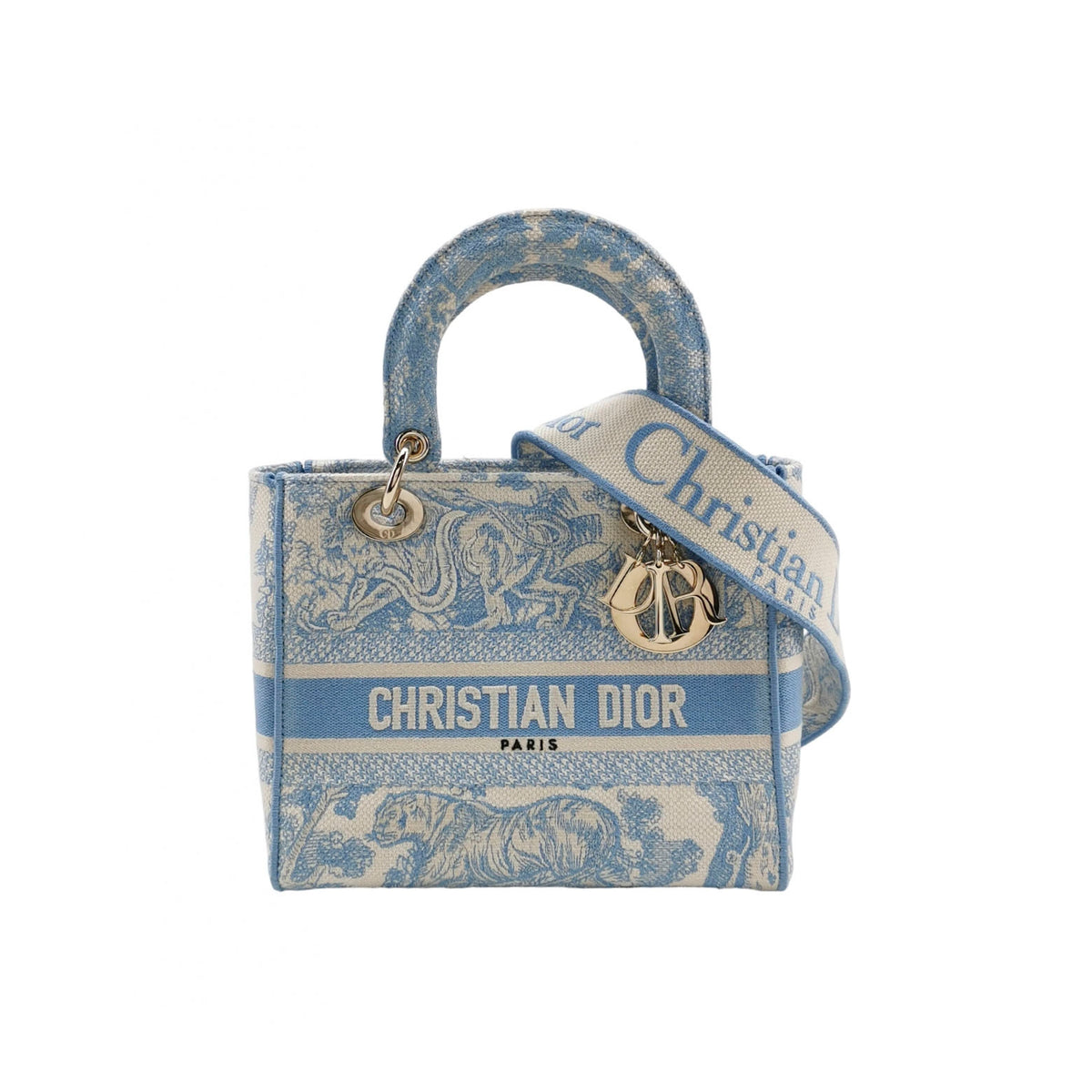Dior Canvas Blue Shoulder Bag Length: 24 cm, Height: 20 cm, Thickness: 12 cm M0565OTDT_M917