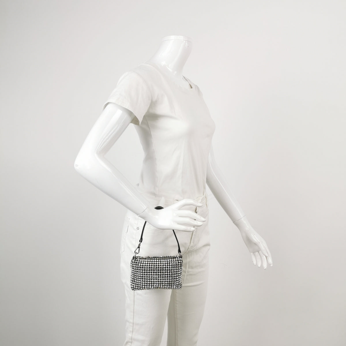 Alexander Wang Silver Satchel Length: 13.5 cm, Height: 8.5 cm, Thickness: 3.5 cm