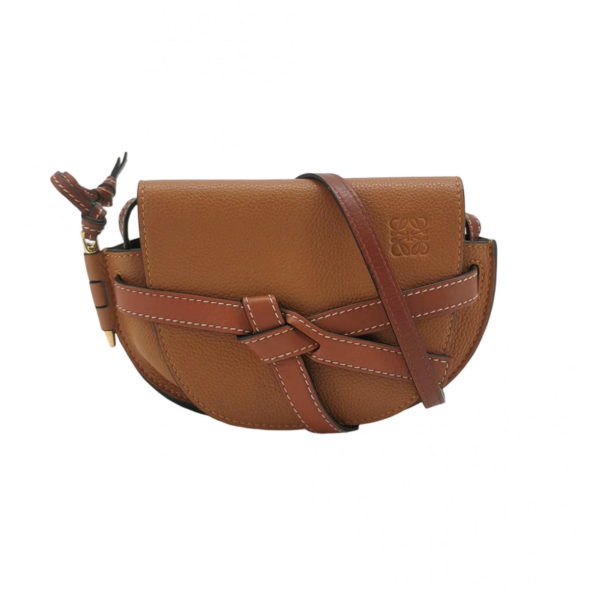 Loewe Brown Shoulder Bag Length: 20 cm, Height: 13 cm, Thickness: 7.5 cm 321.12.U62-3639