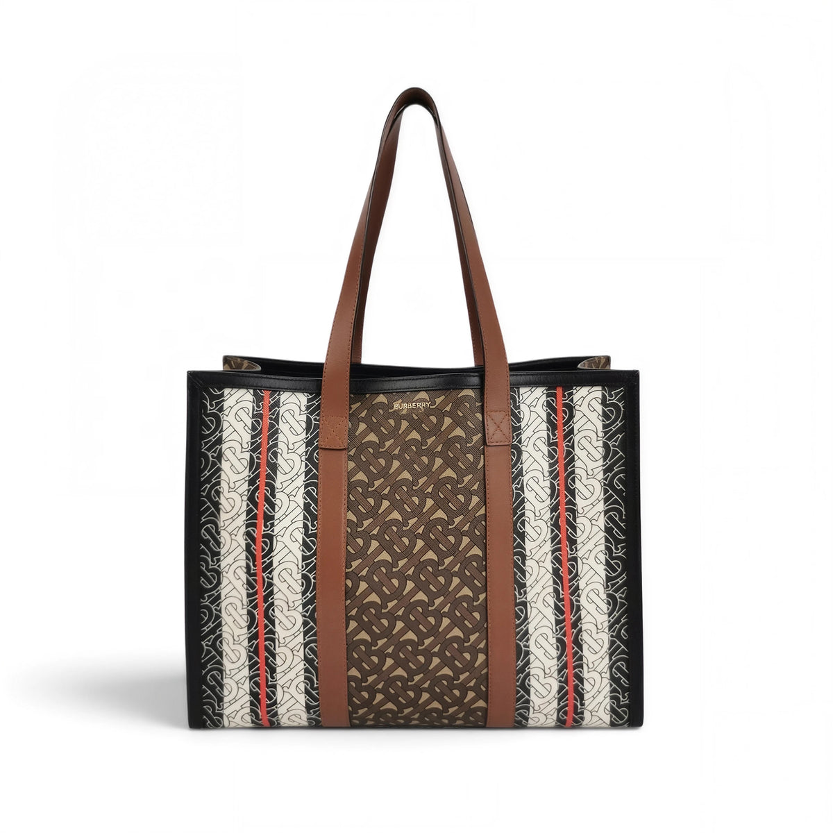 Portrait Monogram Stripe Tote