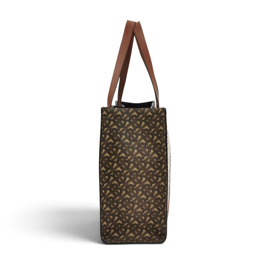 Portrait Monogram Stripe Tote