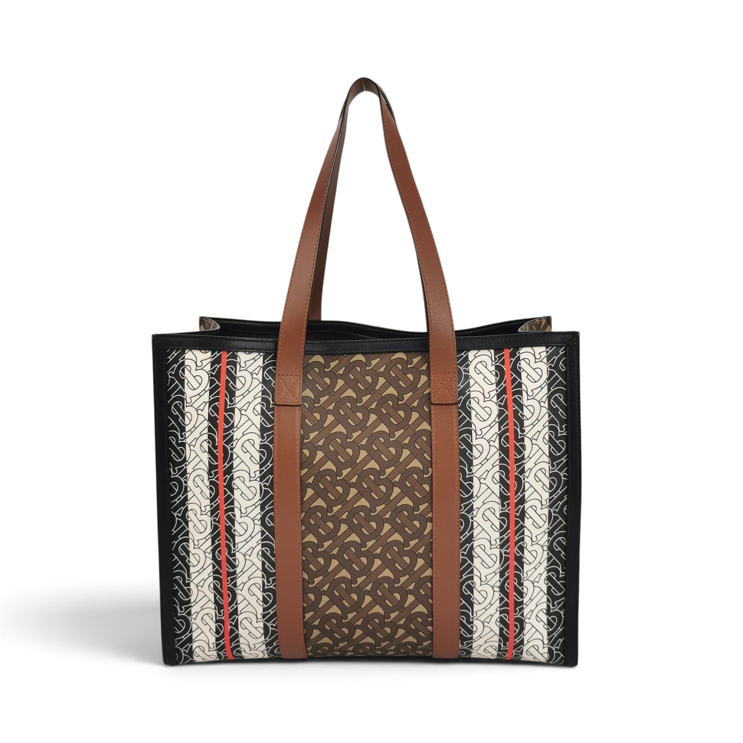 Portrait Monogram Stripe Tote