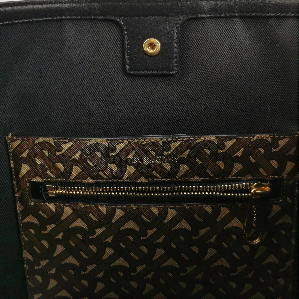 Portrait Monogram Stripe Tote