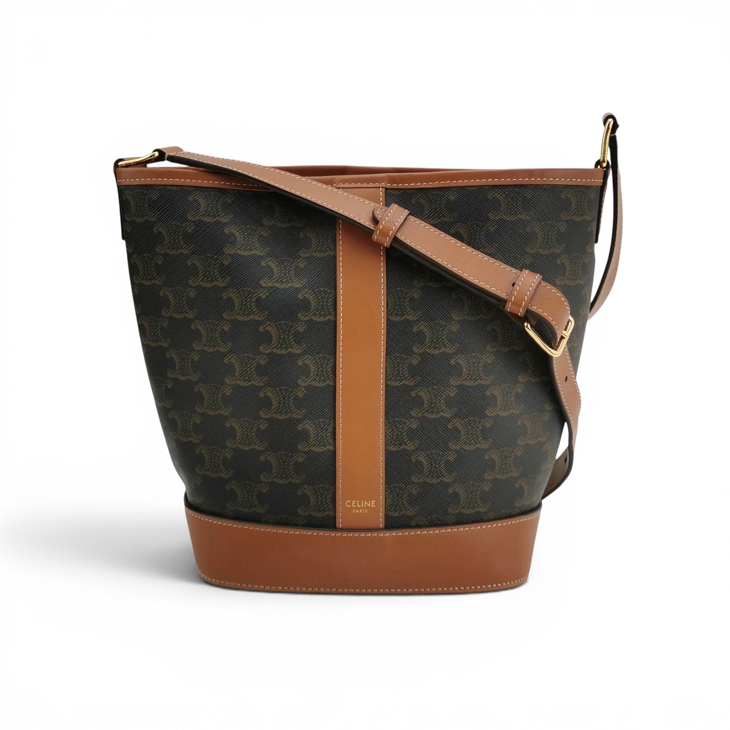 Small Trumpet Bucket Bag in Triomphe Canvas