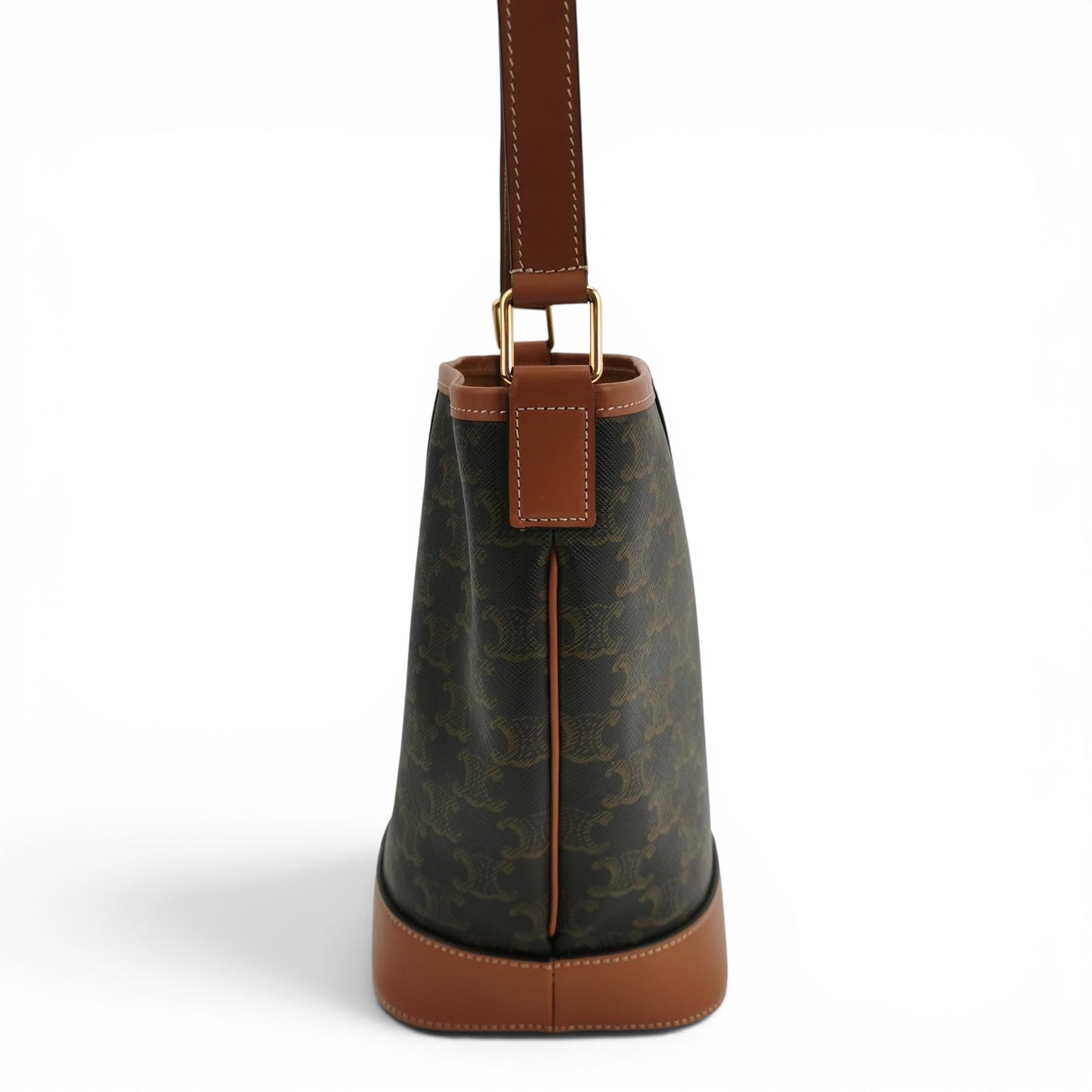 Small Trumpet Bucket Bag in Triomphe Canvas