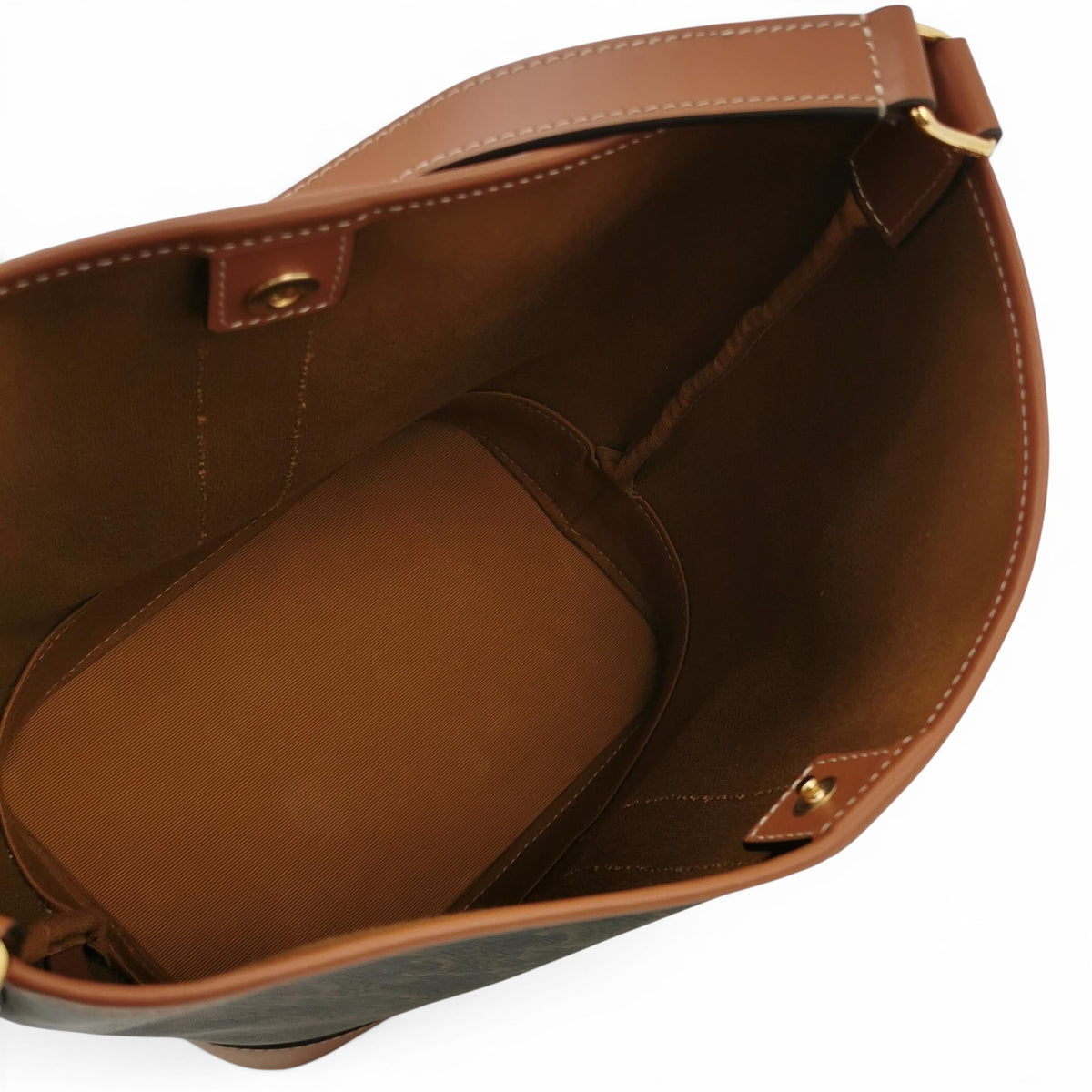 Small Trumpet Bucket Bag in Triomphe Canvas