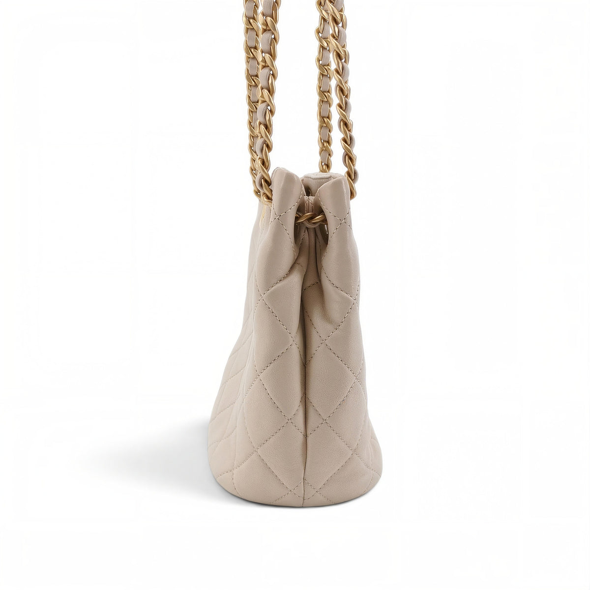 Mini Bucket Bag with Chanel Letters Chain