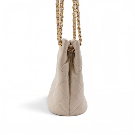 Mini Bucket Bag with Chanel Letters Chain