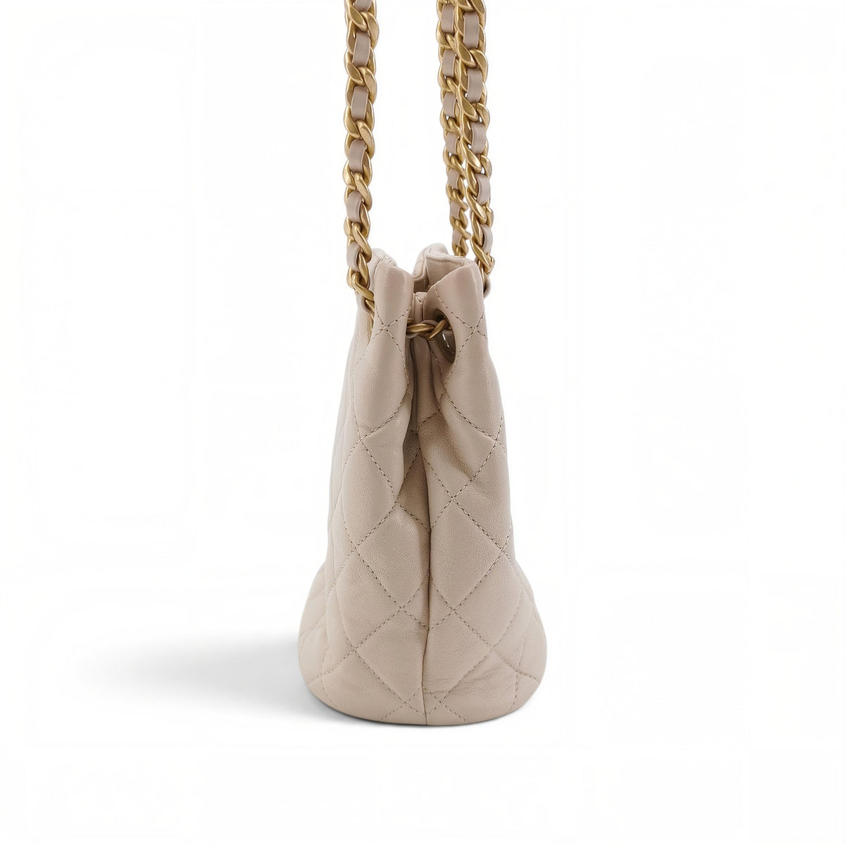Mini Bucket Bag with Chanel Letters Chain