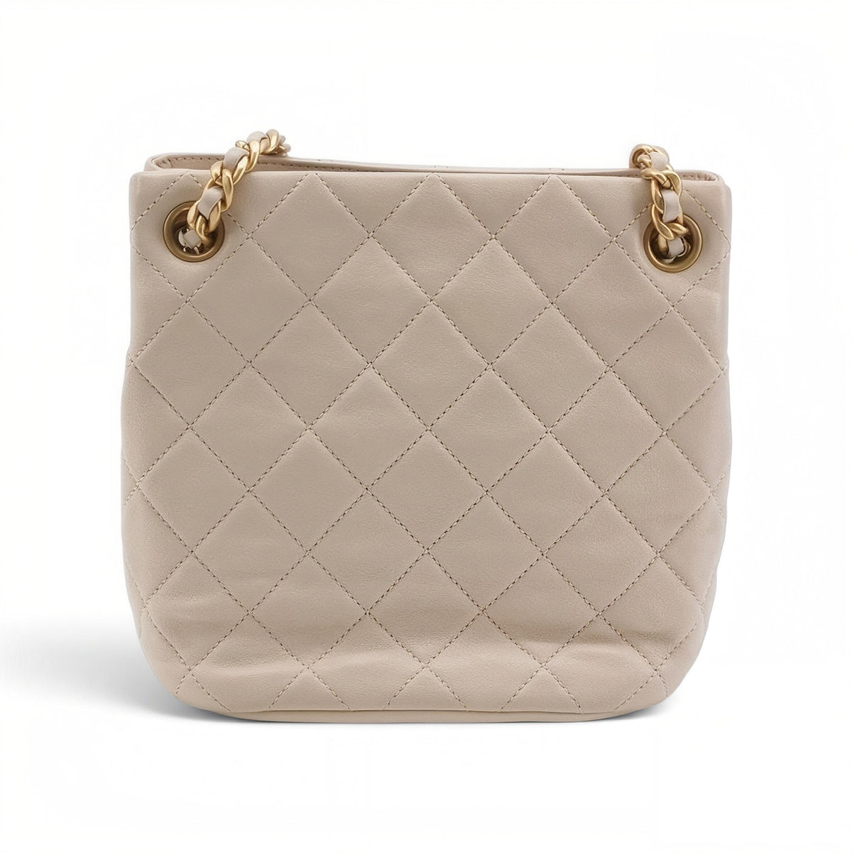 Mini Bucket Bag with Chanel Letters Chain
