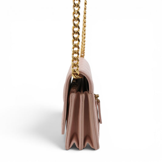 Classic Wallet on Chain with Resin Stone Chain