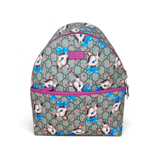 Children's GG Supreme Fawn Print Backpack