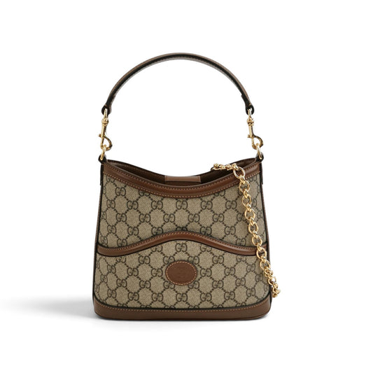 GG Supreme Medium Shoulder Bag with Interlocking G