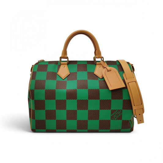 Speedy Bandoulière 40 Damier Géant Vert Anglais