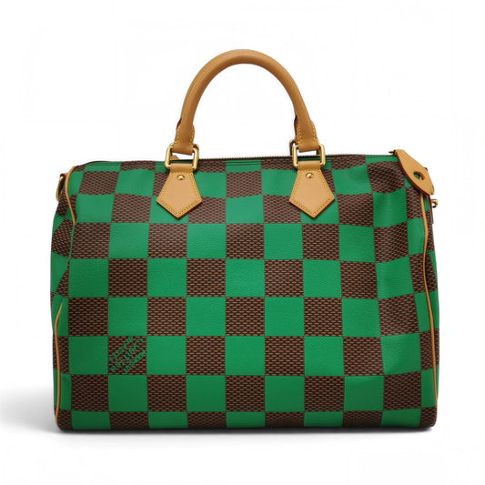 Speedy Bandoulière 40 Damier Géant Vert Anglais
