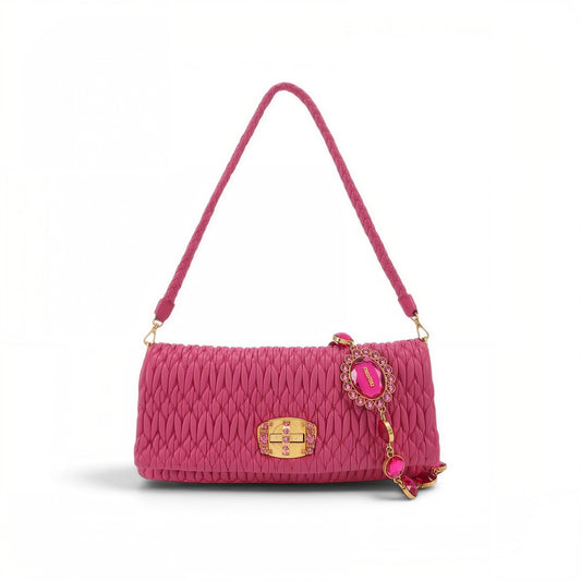 Crystal Embellished Matelassé Flap Bag