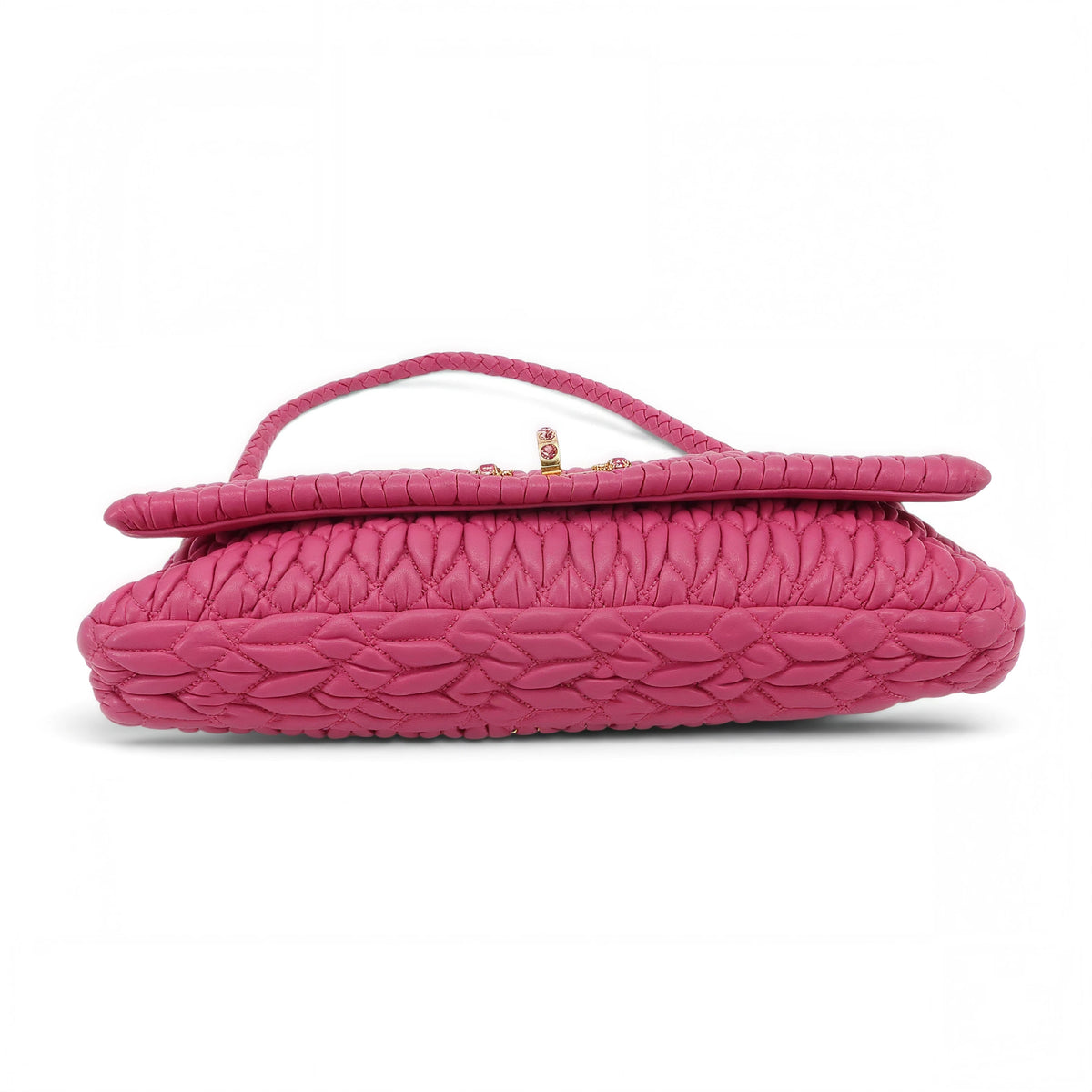 Crystal Embellished Matelassé Shoulder Bag