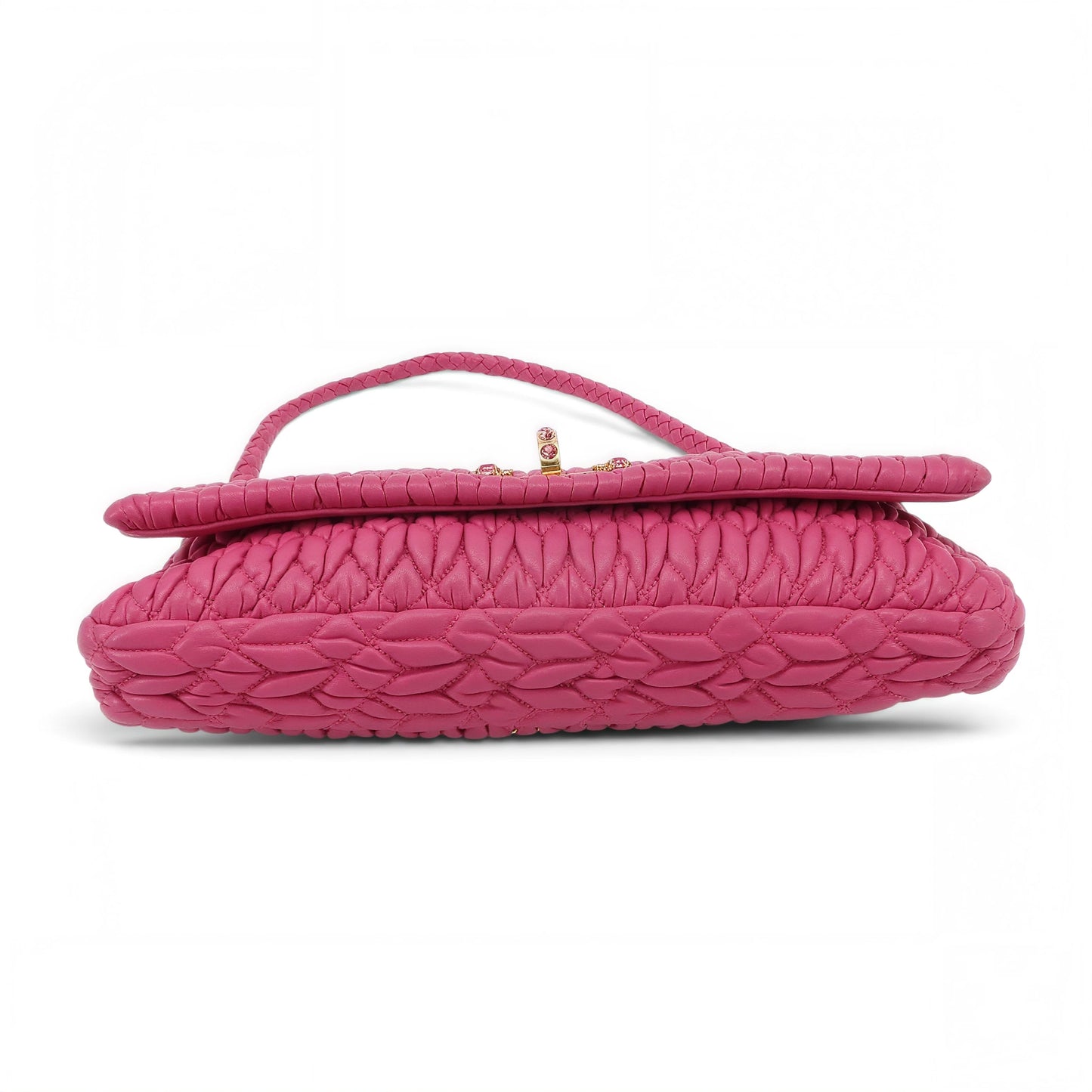 Crystal Embellished Matelassé Shoulder Bag