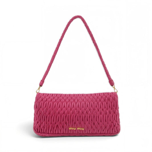 Crystal Embellished Matelassé Shoulder Bag